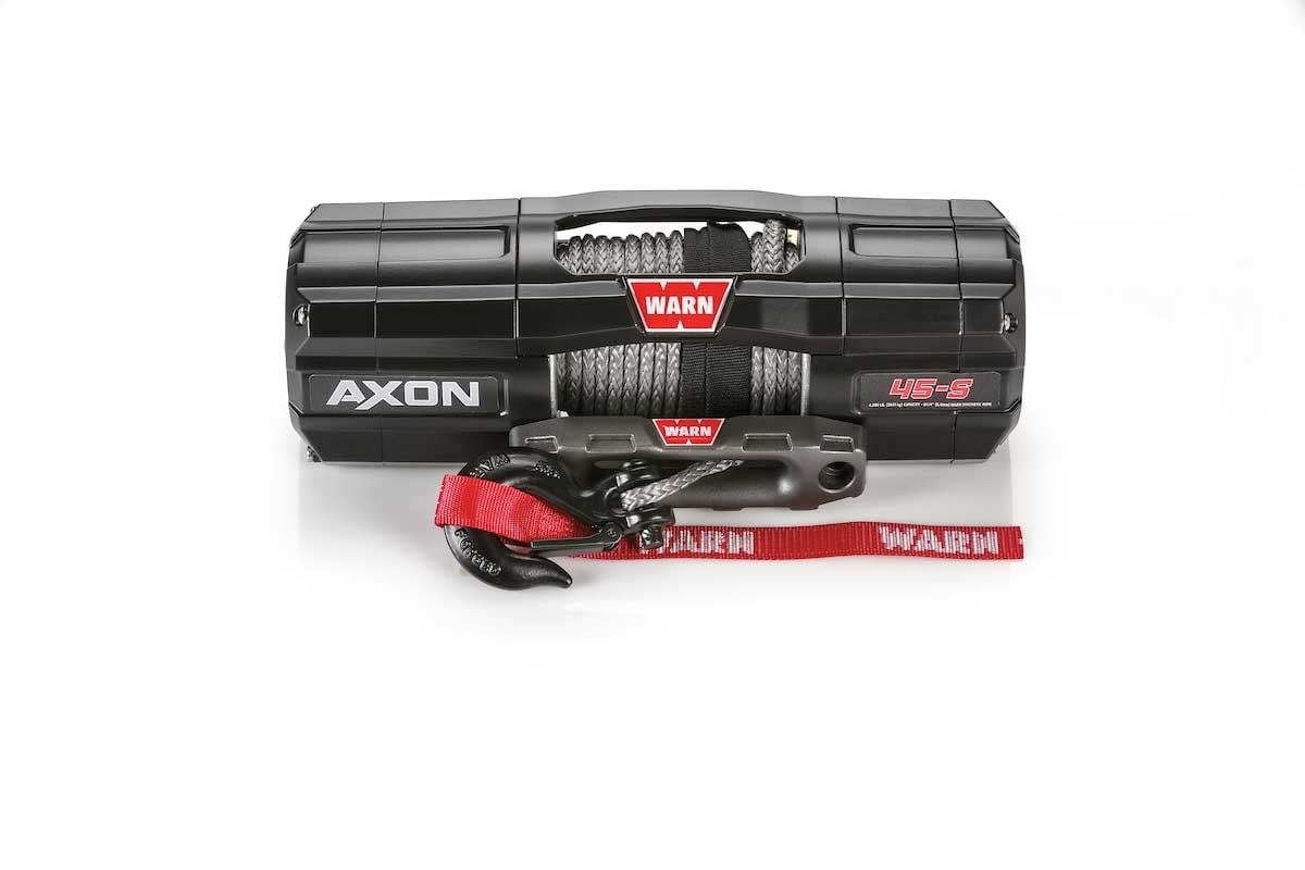 WARN 101140 AXON 45-S Powersports 4500 LB Winch With Spydura Synthetic Rope