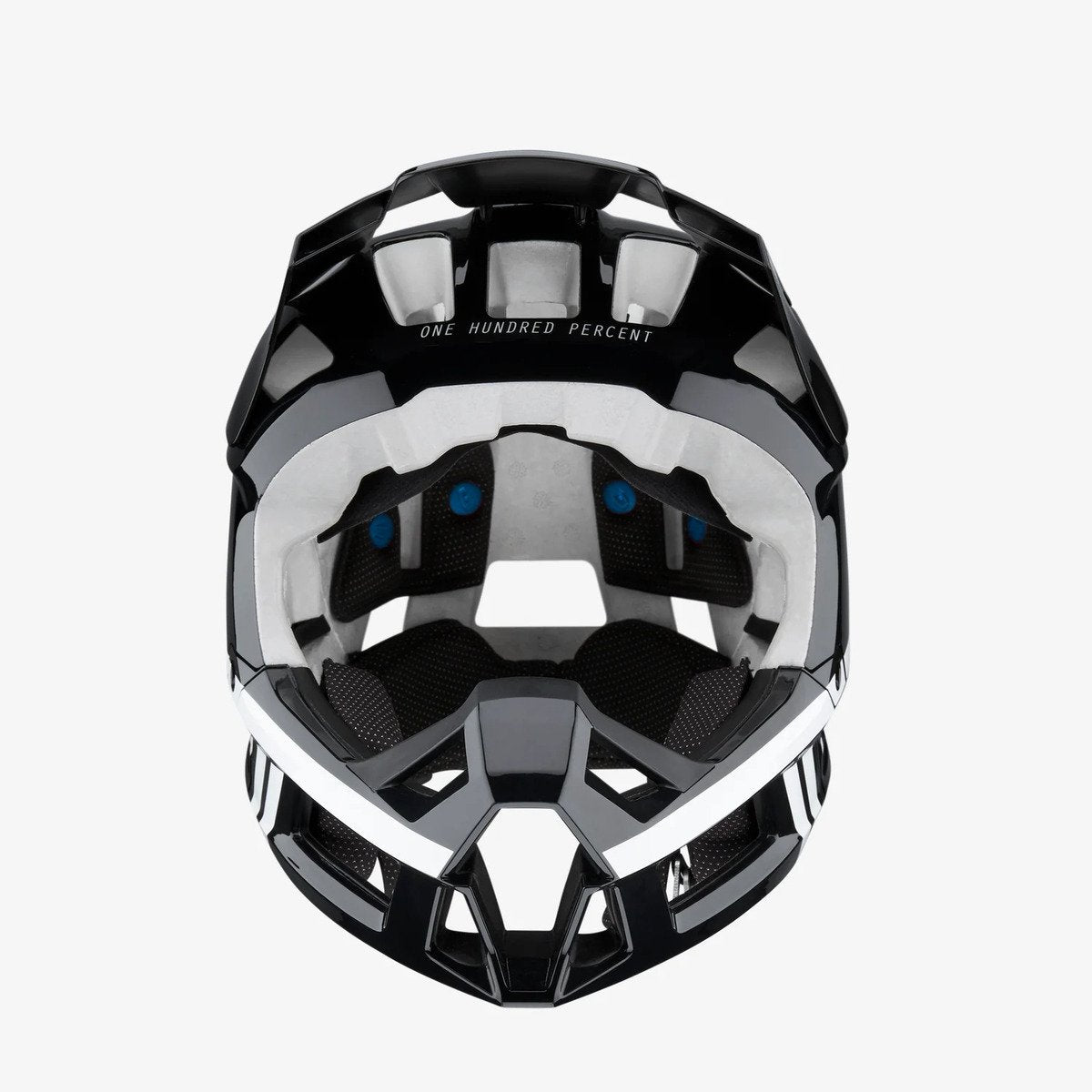 100% Trajecta Helmet with Fidlock - Black/White