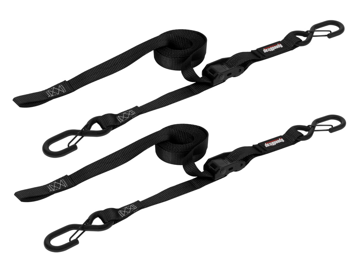 SpeedStrap 1″ X 10′ CAM-LOCK TIE DOWN W/ SNAP ‘S’ HOOKS (2 PACK)