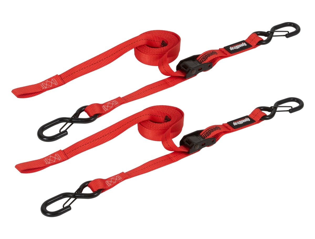 SpeedStrap 1″ X 10′ Cam-Lock Tie Down W/ Snap ‘S’ Hooks (2 Pack)