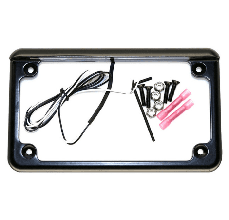 XTC UTV or Motorcycle rear 6" 6 Led License Plate Frame - Black