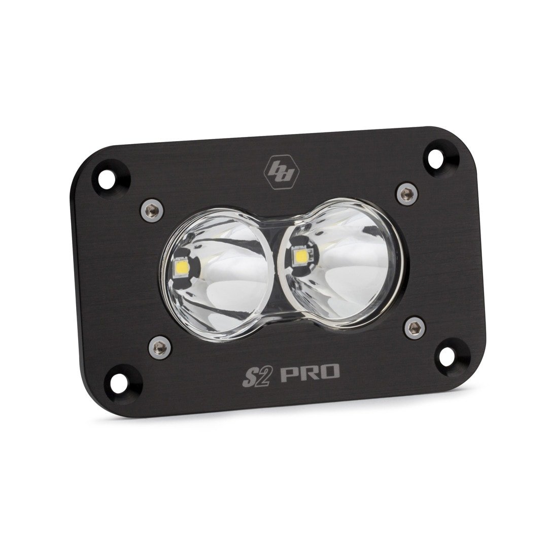 S2 PRO WHITE FLUSH MOUNT LED AUXILIARY LIGHT POD