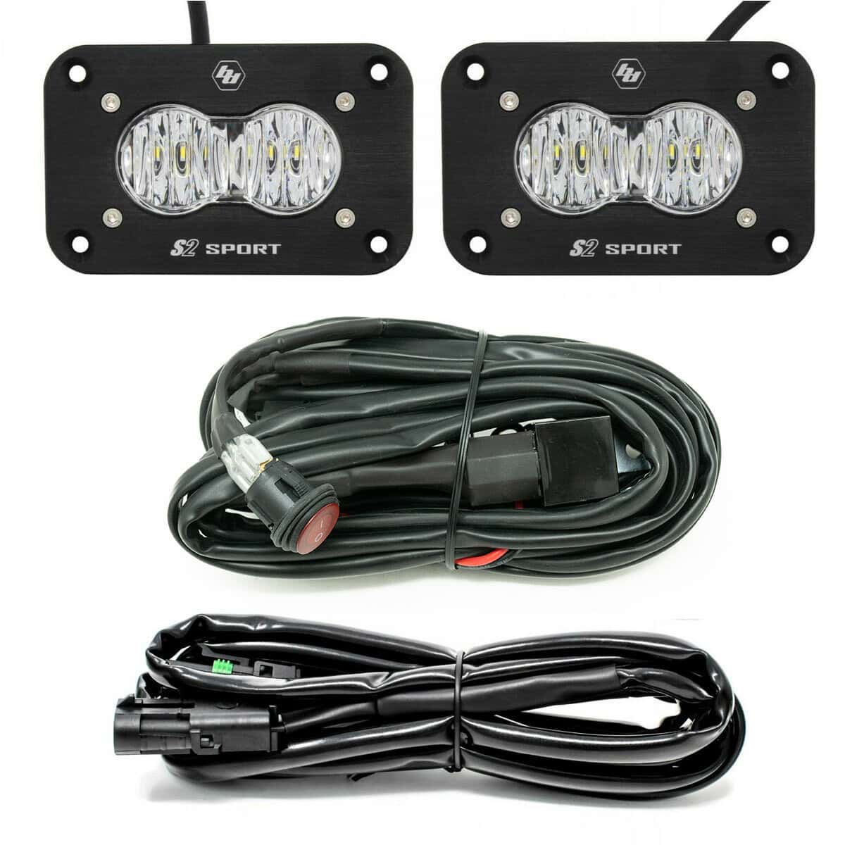 S2 PRO BLACK FLUSH MOUNT LED LIGHT POD REVERSE KIT