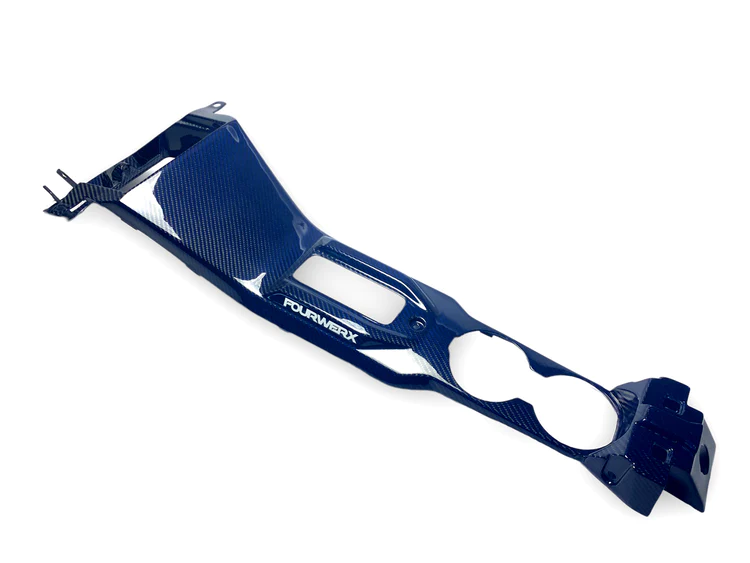 20+ POLARIS RZR PRO XP / PRO R - 'BLUE WEAVE' CARBON FIBER FRONT CENTER CONSOLE ( FULL ) Regular price $425.00 4 interest-free installments or from $38.36/mo with installments powered by Affirm View sample plans FOURWERX CARBON | 20+ POLARIS RZR PRO XP / PRO R - ' BLUE WEAVE ' CARBON FIBER FRONT CENTER CONSOLE ( FULL ) 2x2 Twill 3k Blue Weave Carbon Fiber / Kevlar Construction Full Console / Replaces oem console Deleted cubby hole for more area to install aftermarket switches , radios etc. Re-Use Oem Cup Ho