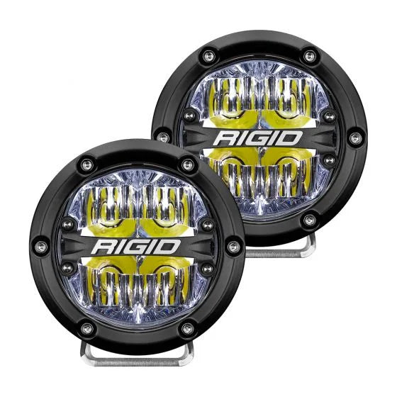 Rigid 360-Series 4" LED OE Off-Road Fog Light Drive Beam White Backlight | Pair