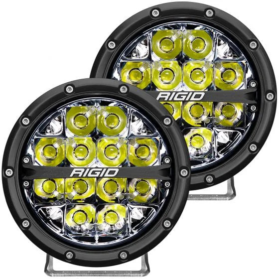 Rigid 360-Series 6" LED OE Off-Road Fog Light Spot Beam White Backlight | Pair