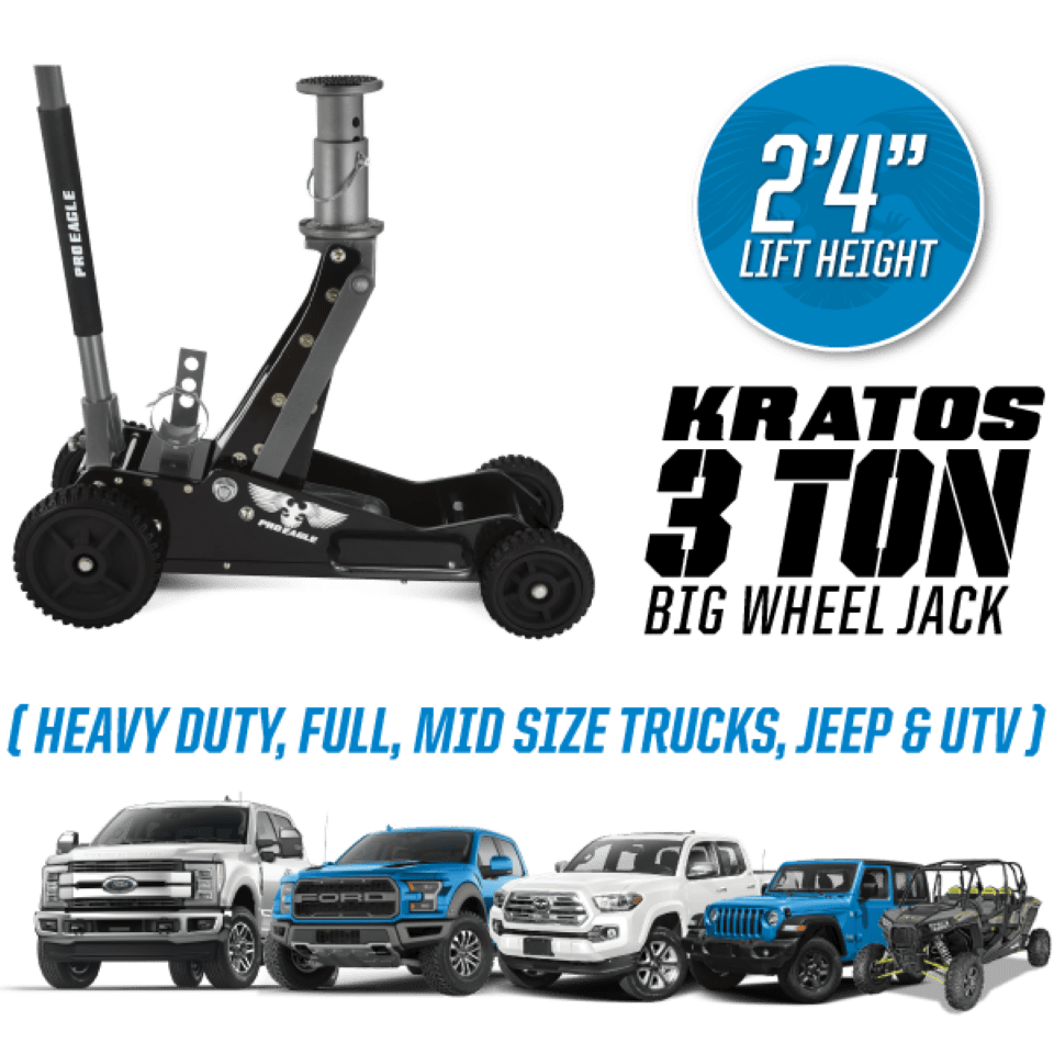 Pro Eagle 3 Ton Big Wheel Off Road Jack - Kratos