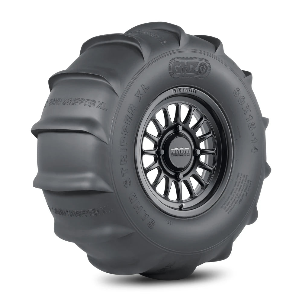 Method 411 Bead Grip Matte Black + Sand Stripper Rear 14 XL 32