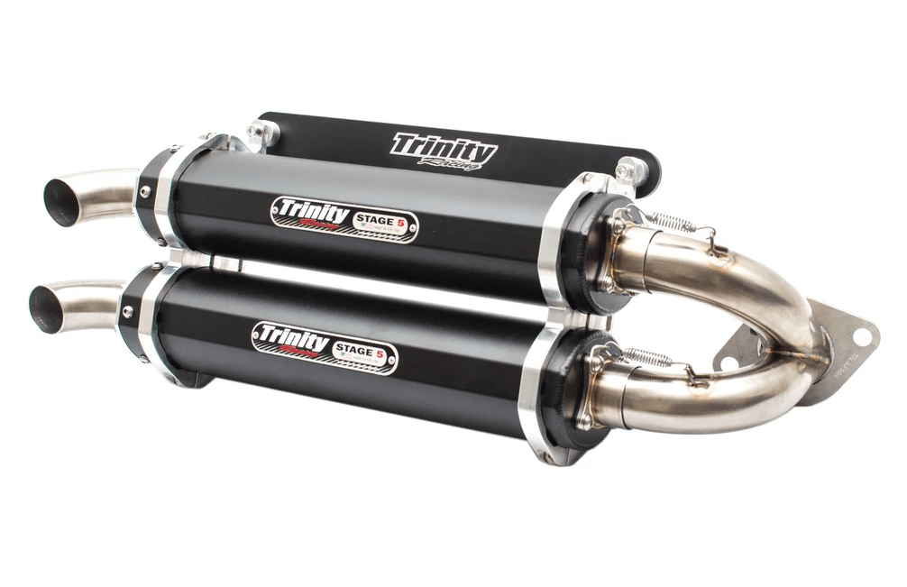 Trinity Racing '15-'23 Polaris RZR XP 1000 Slip On Exhaust - Black