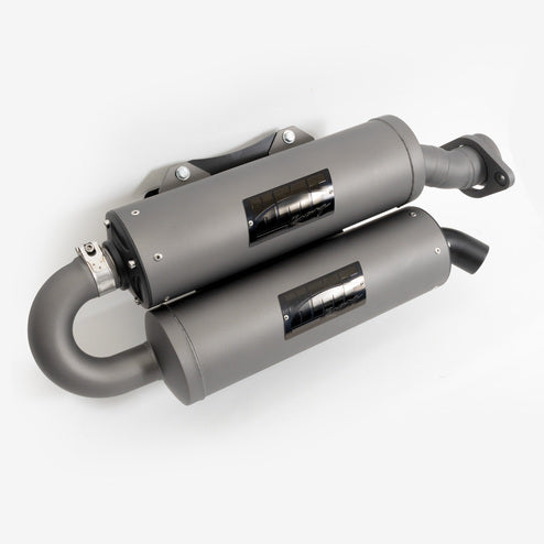 HMF Polaris Xpedition Twin Loop System Exhaust - Blackout