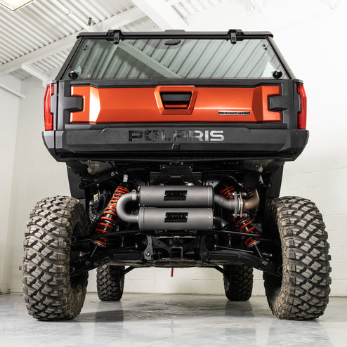 HMF Polaris Xpedition Twin Loop System Exhaust - Blackout