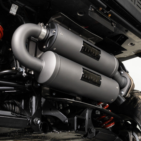 HMF Polaris Xpedition Twin Loop System Exhaust - Blackout