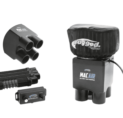 Rugged Radios MAC Air 4-Person Helmet Air Pumper Bundle