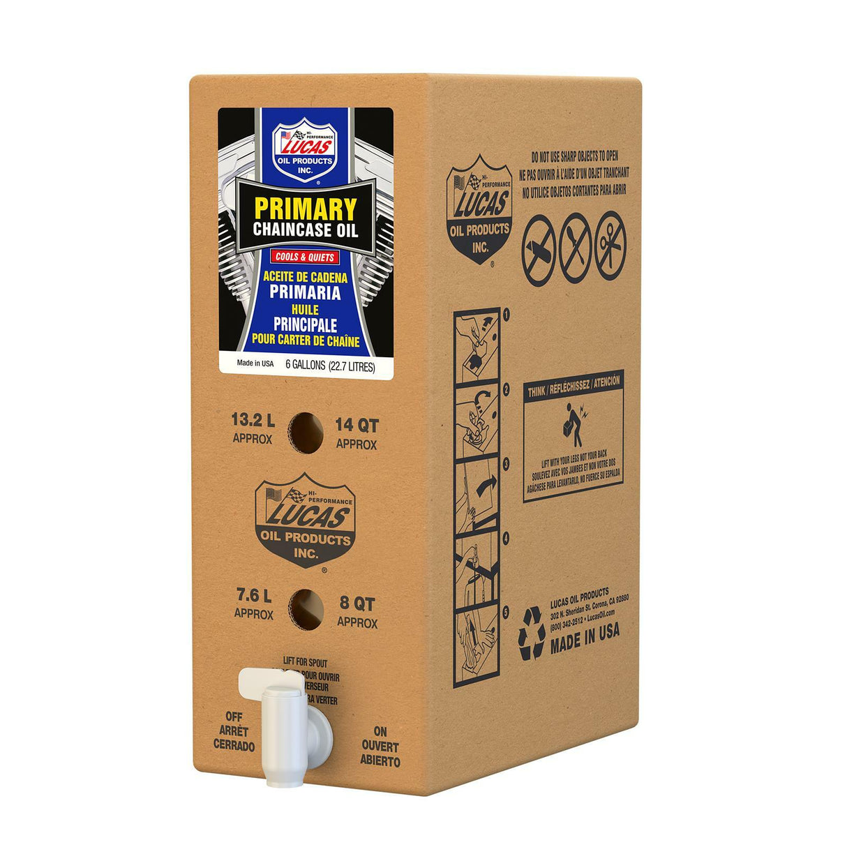 Lucas Oil Primary V-twin Chaincase Oil 6gal Box