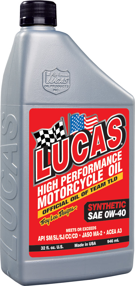 Lucas Oil Synthetic Hp Oil 0w40 4t 1 Qt