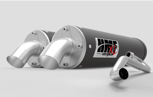 HMF Titan Series Dual Full Exhaust - Polaris General/ RZR S