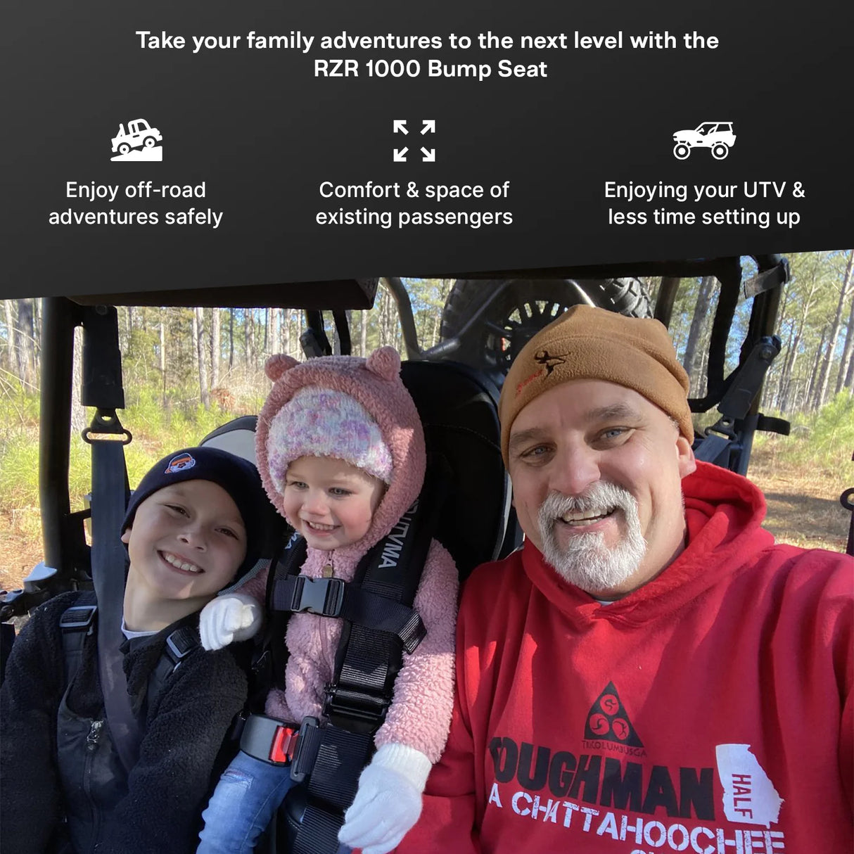 UTVMA Polaris RZR XP 1000 Bump Seat