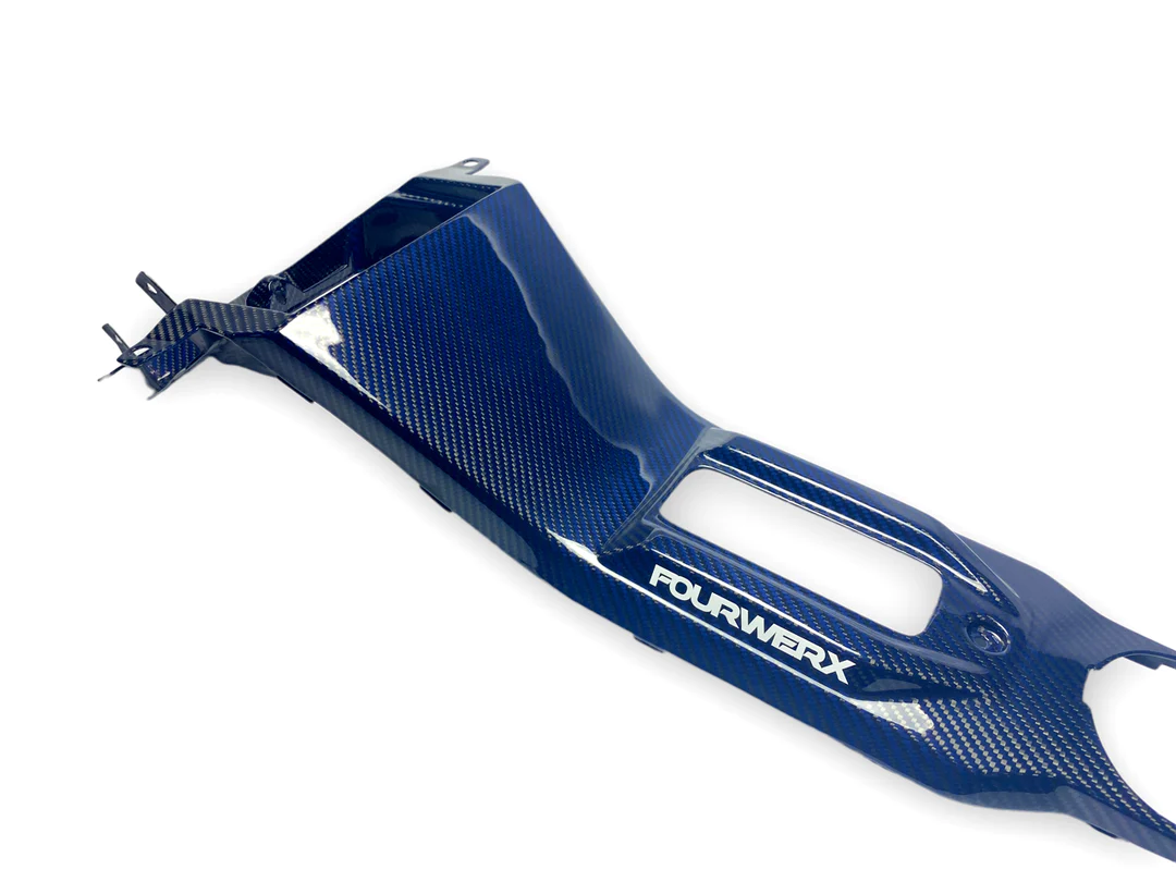 FourWerx 20+ Polaris RZR Pro XP/Pro R - Blue Weave Carbon Fiber Front Center Console (Full)
