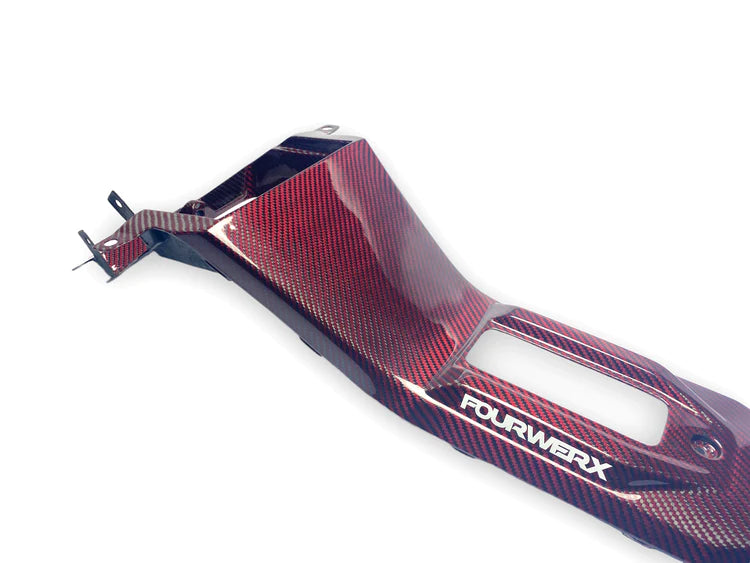FourWerx 20+ Polaris RZR Pro XP/Pro R – Red Weave Carbon Fiber Front Center Console (Full)