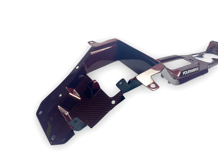 FourWerx 20+ Polaris RZR Pro XP/Pro R – Red Weave Carbon Fiber Front Center Console (Full)