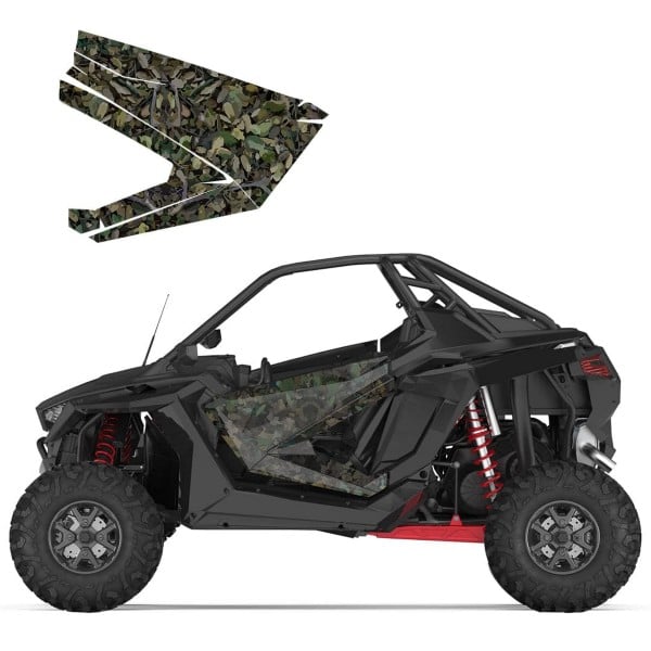 Kemimoto Polaris RZR PRO XP Doors Only Camouflage Wraps Graphics Kit