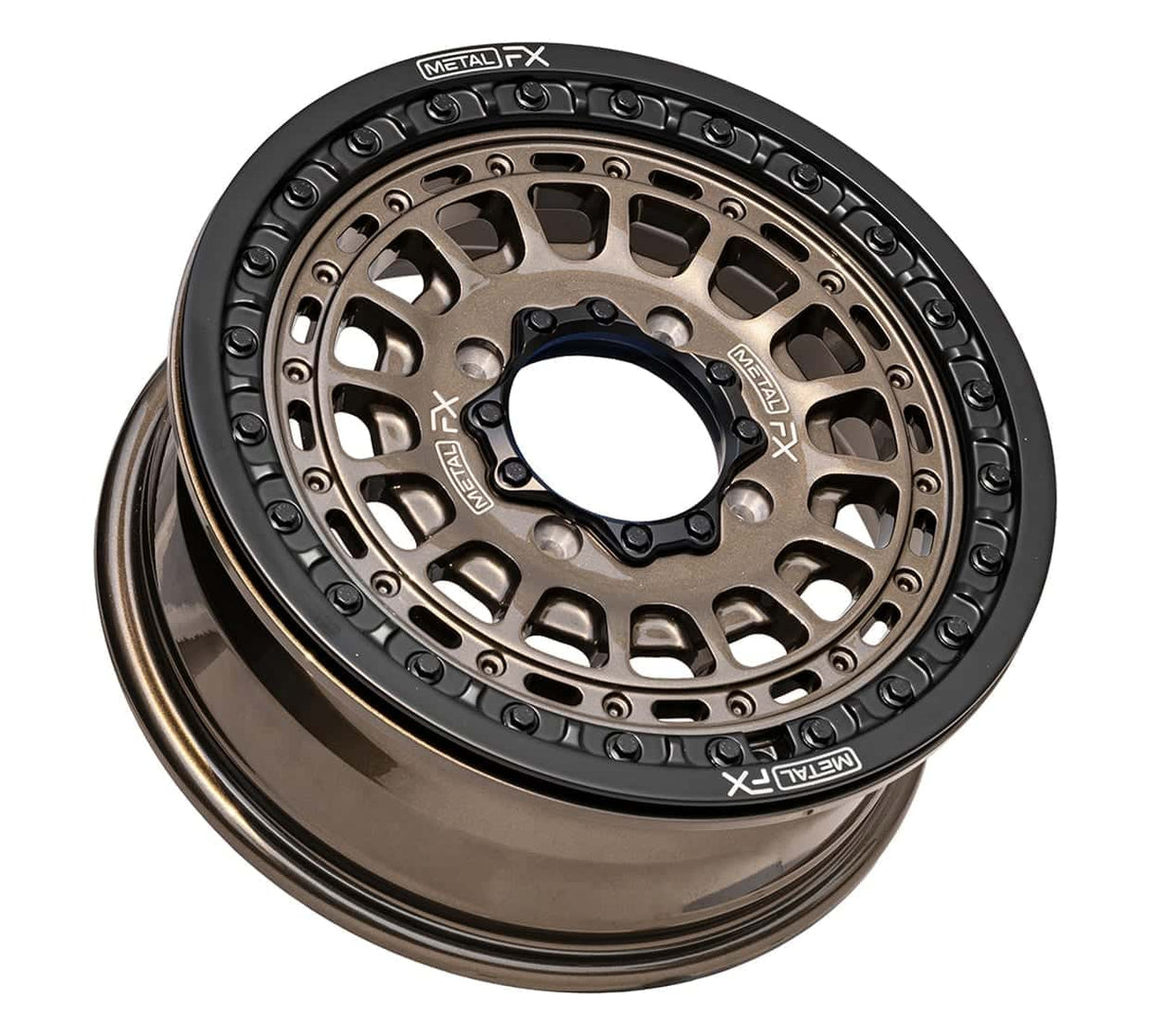 MetalFX OffRoad Hitman 15X6 Beadlock Wheel - Bronze