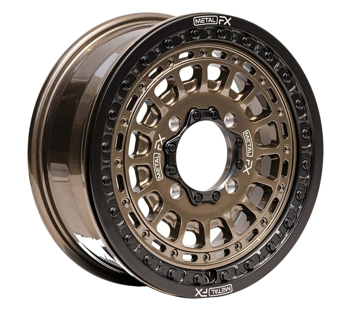 MetalFX OffRoad Hitman 15X6 Beadlock Wheel - Bronze