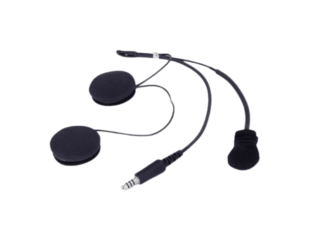 Rugged Radios IMSA Wired Open Face Helmet Kit with M102 Military Mic and Speakers