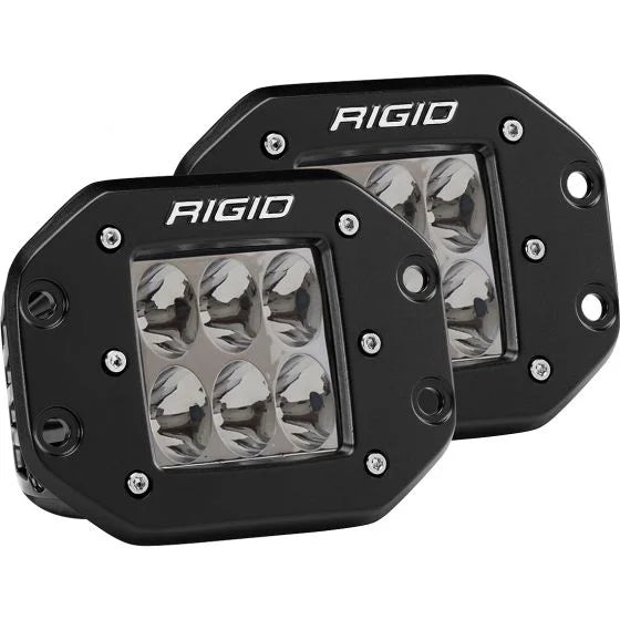 Rigid D-Series PRO Specter Driving Flush Mount Black 2 Lights