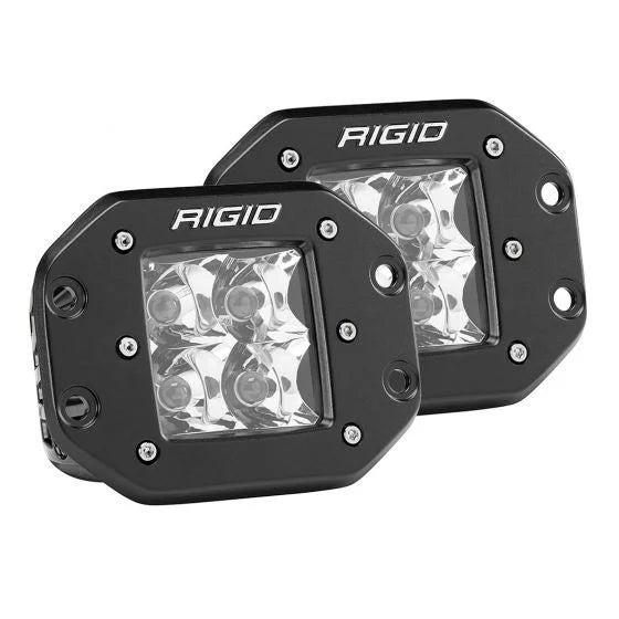 Rigid D-Series PRO Spot Flush Mount Black 2 Lights