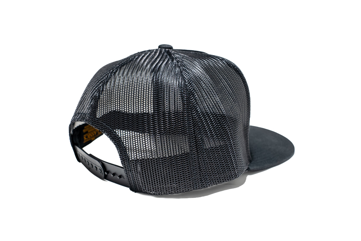 Fueled UTV Snapback Large Logo - Solid Black