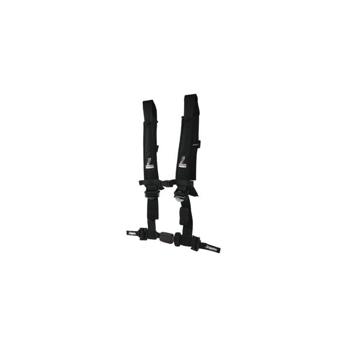 DragonFire Black H-Style 4-Point EZ-Adjust, 2" Buckle Harness Restraints