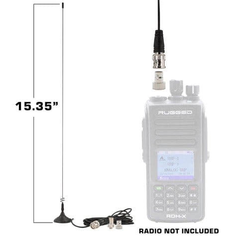 Rugged Radios Magnetic Mount Dual Band Antenna for Rugged Handheld Radios R1, RDH-X, V3, RDH-16, RH-5R