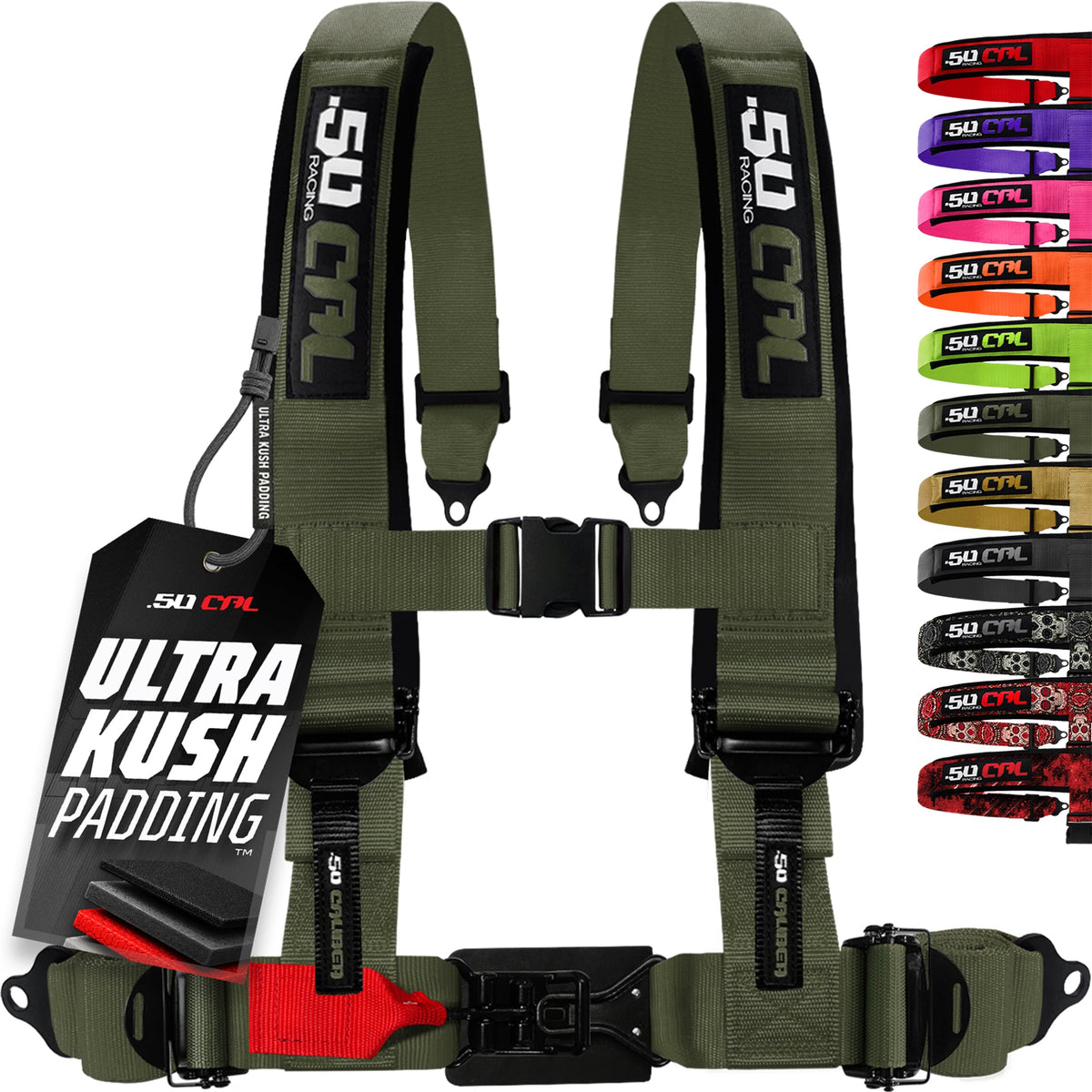 50 Cal 2" & 3" 4 point Harness - Elite Series Race Latch "EZ" Adjust Racing Harness