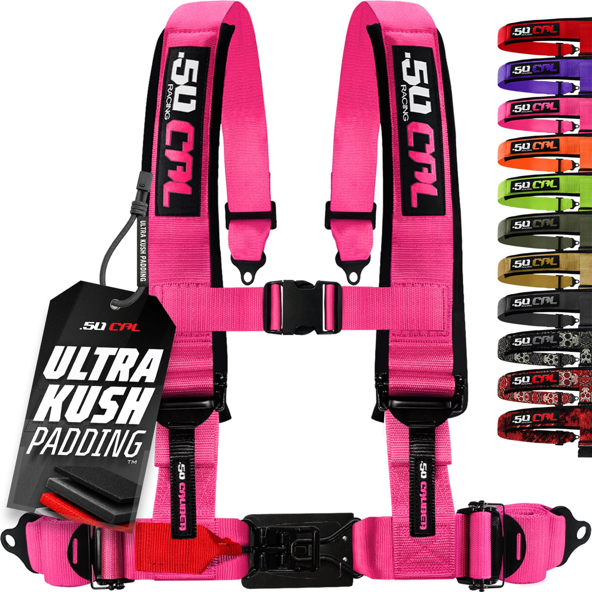 50 Cal 2" & 3" 4 point Harness - Elite Series Race Latch "EZ" Adjust Racing Harness