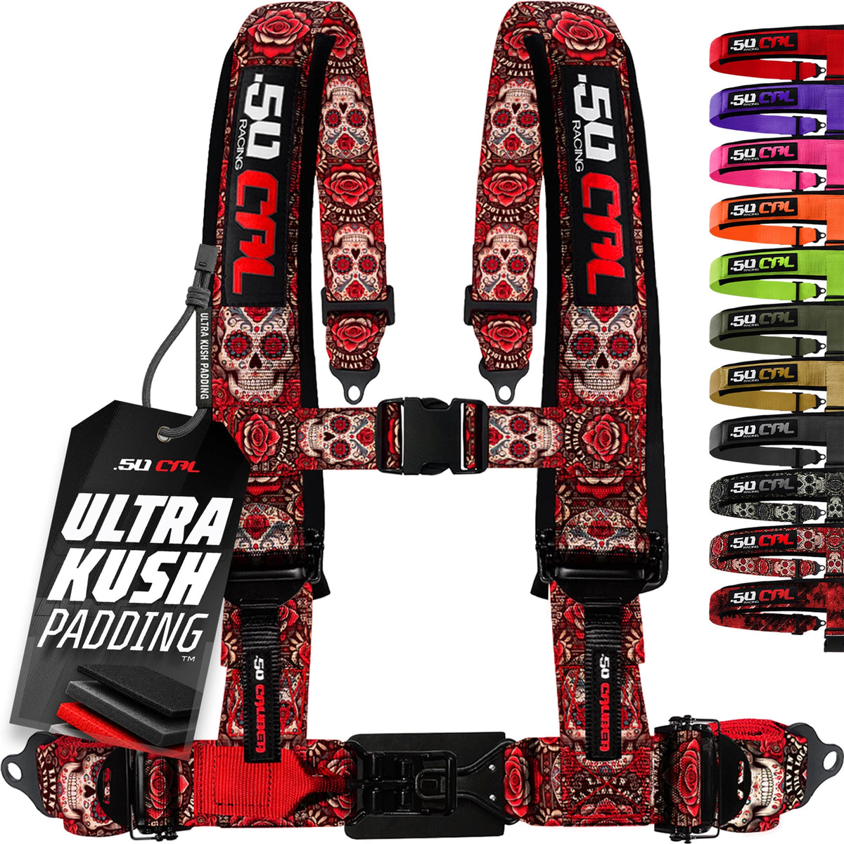 50 Cal 2" & 3" 4 point Harness - Elite Series Race Latch "EZ" Adjust Racing Harness