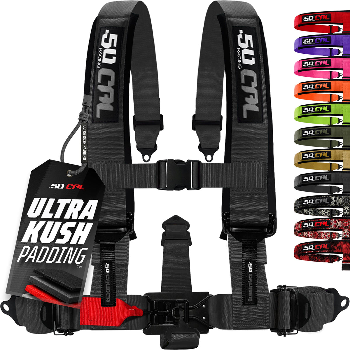 50 Cal 2" & 3" 4 point Harness - Elite Series Race Latch "EZ" Adjust Racing Harness