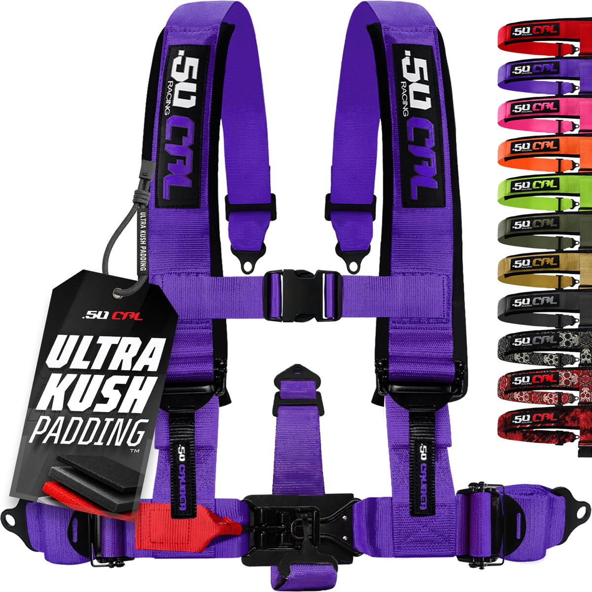 50 Cal 2" & 3" 4 point Harness - Elite Series Race Latch "EZ" Adjust Racing Harness