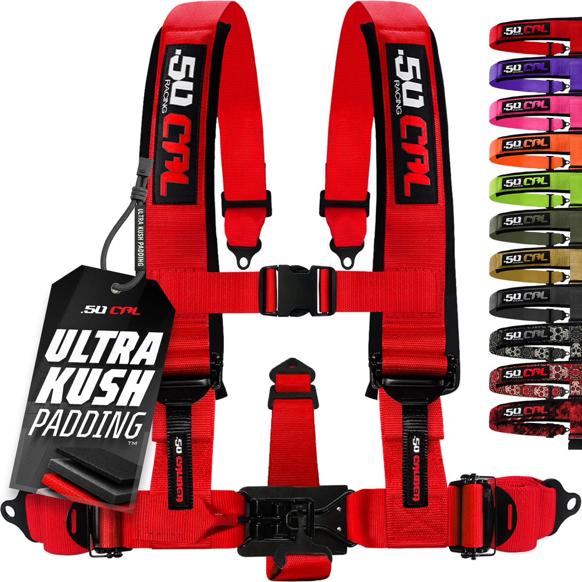 50 Cal 2" & 3" 4 point Harness - Elite Series Race Latch "EZ" Adjust Racing Harness