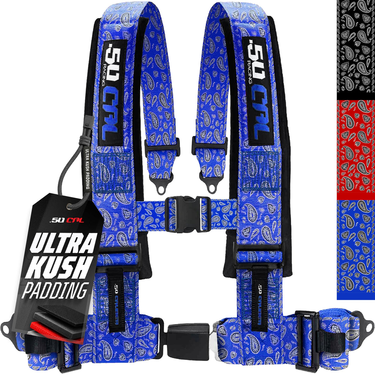 50 Cal Elite Series 2" & 3" 4 point Harness with push button release