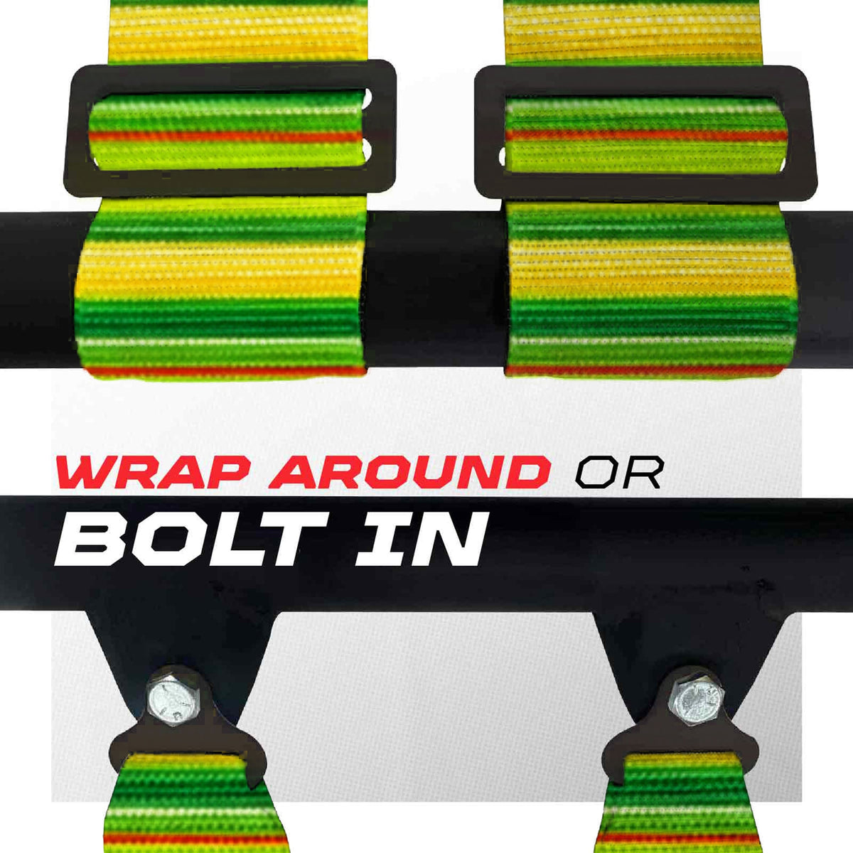50 Cal 2" & 3" 4 point & 5 point Harness Camlock Racing Harness