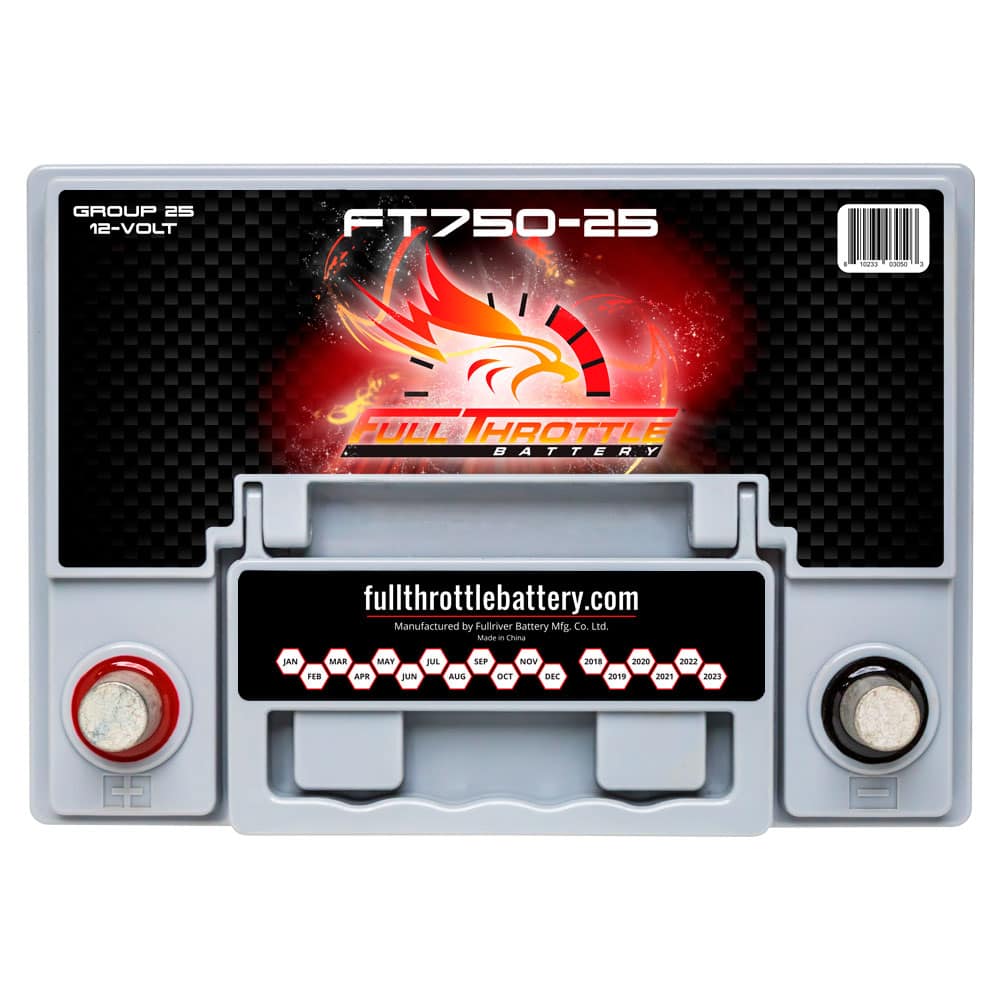 Full Throttle (Fullriver) FT750-25 High Capacity Dual Purpose AGM Battery (Left Positive)