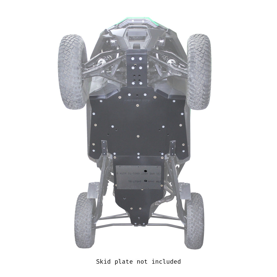 Factory UTV Polaris RZR Pro R X-Brace for UHMW Skid Plate