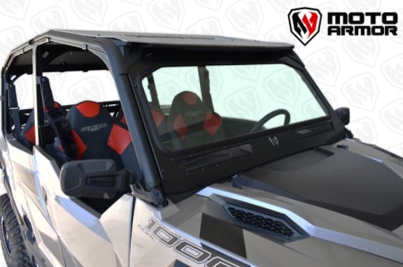 Moto Armor Glass Windshield Polaris General Vented