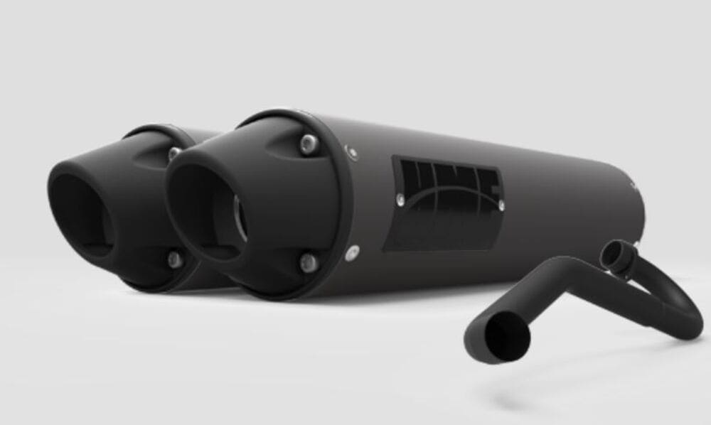 HMF Can-Am Maverick Performance Dual 3/4 Exhaust System - Blackout