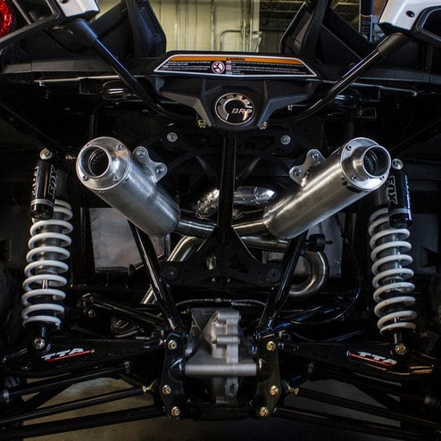 HMF Can-Am Maverick Performance Dual 3/4 Exhaust System - Blackout