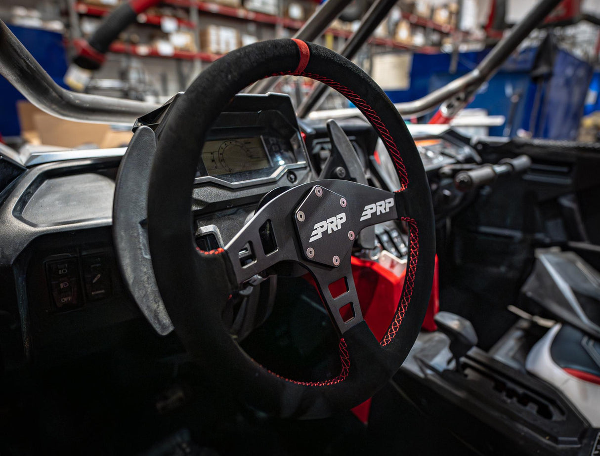 PRP Flat Steering Wheel - Suede