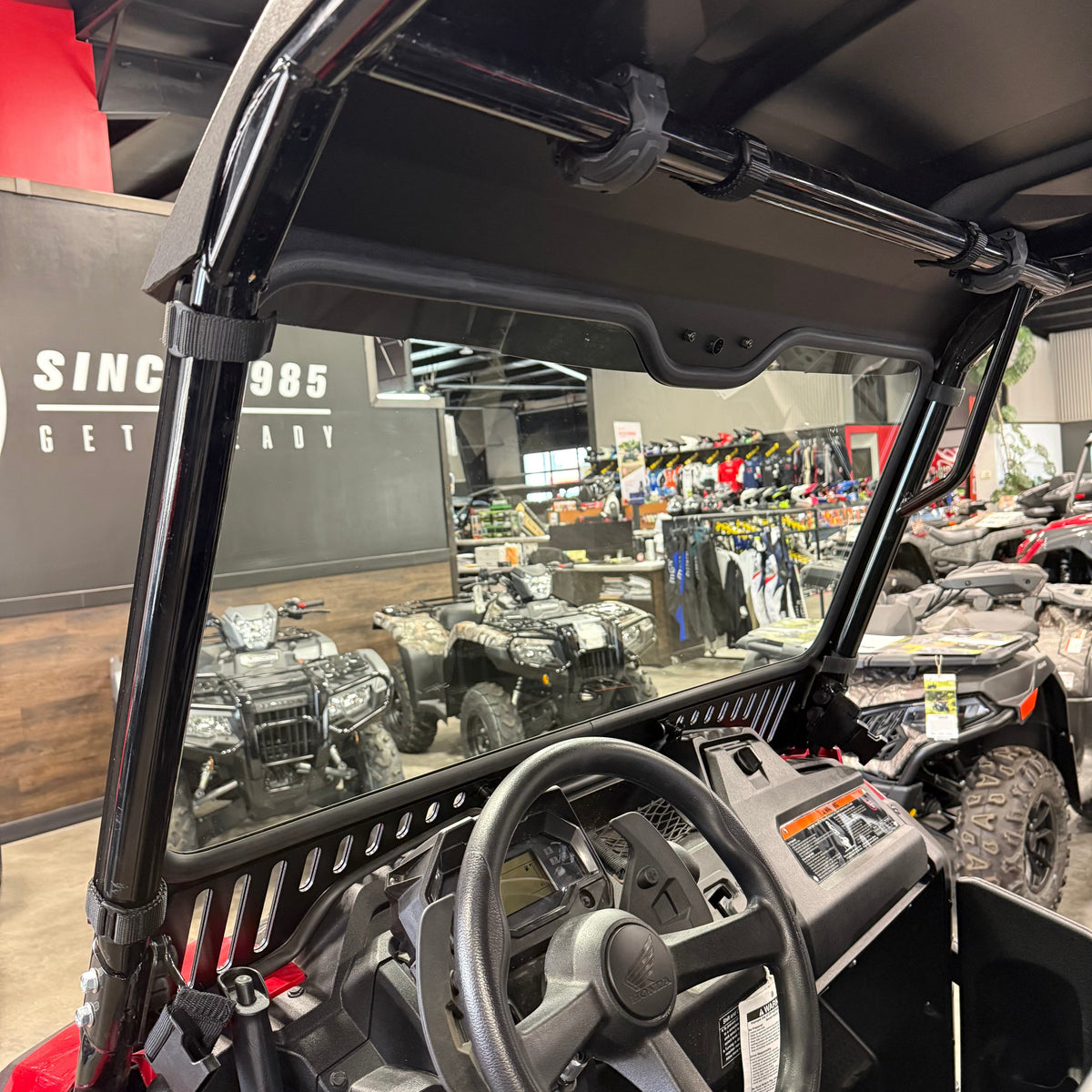 Bent Metal Honda Pioneer 700 Vented Glass Windshield
