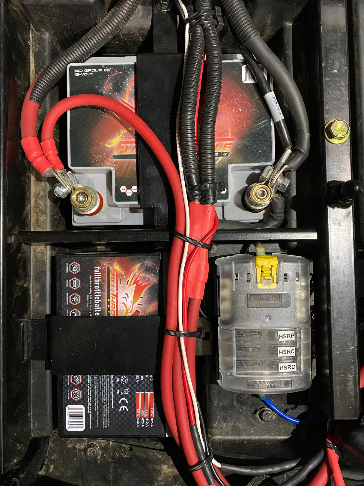 Polaris RZR Main & 2nd Battery Hold Down Brackets for Full Throttle FT560 & FT410 Batteries