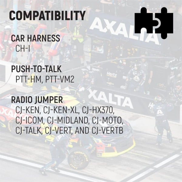 Rugged Radios IMSA 4C Wired Open Face Helmet Kit with M102 Military Mic